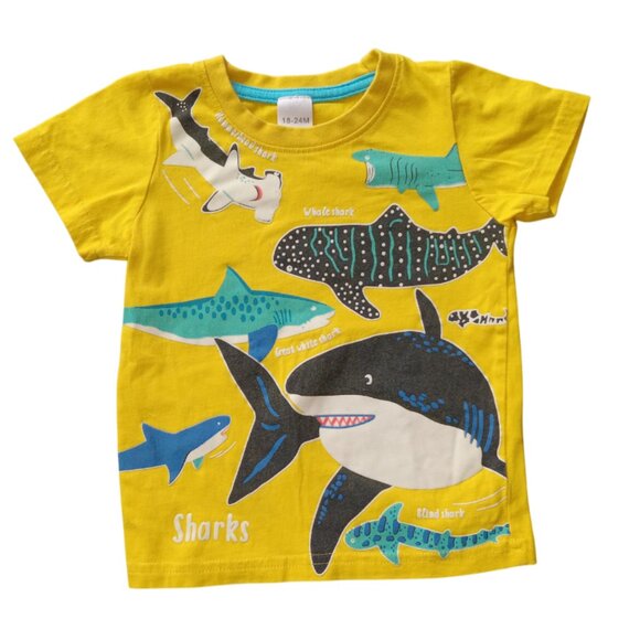 Other - 🎯 10 for $10 / Boys 18-24 Months Yellow Sharks T-Shirt